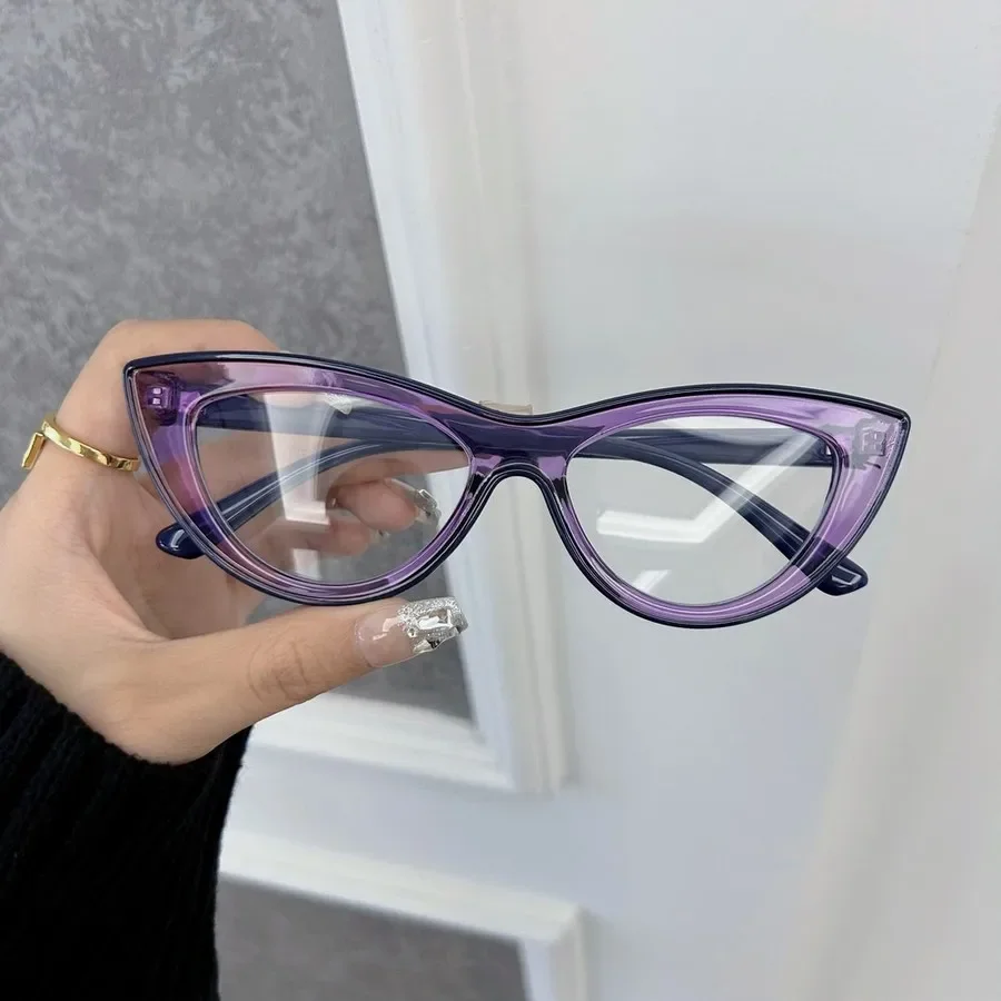 

Модные классические оправы для очков «кошачий глаз» для женщин и мужчин, прозрачная брендовая дизайнерская оптическая роскошная оправа Oculos