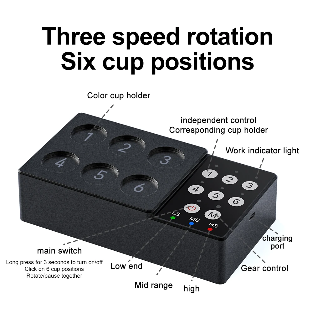 خلاط حبر الوشم، خلاط محرك الخرز المغناطيسي، كوب حبر صغير متضمن، والخرز المغناطيسي، وبطارية مدمجة، من متجر مستلزمات الوشم JZ #4