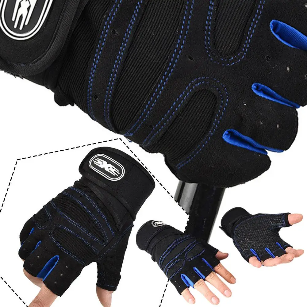 Gym Gloves For Men Women Fitness Weight Lifting Wristband Gloves Body Building Training Sports Exercise Cycling Glove Shock V1n4