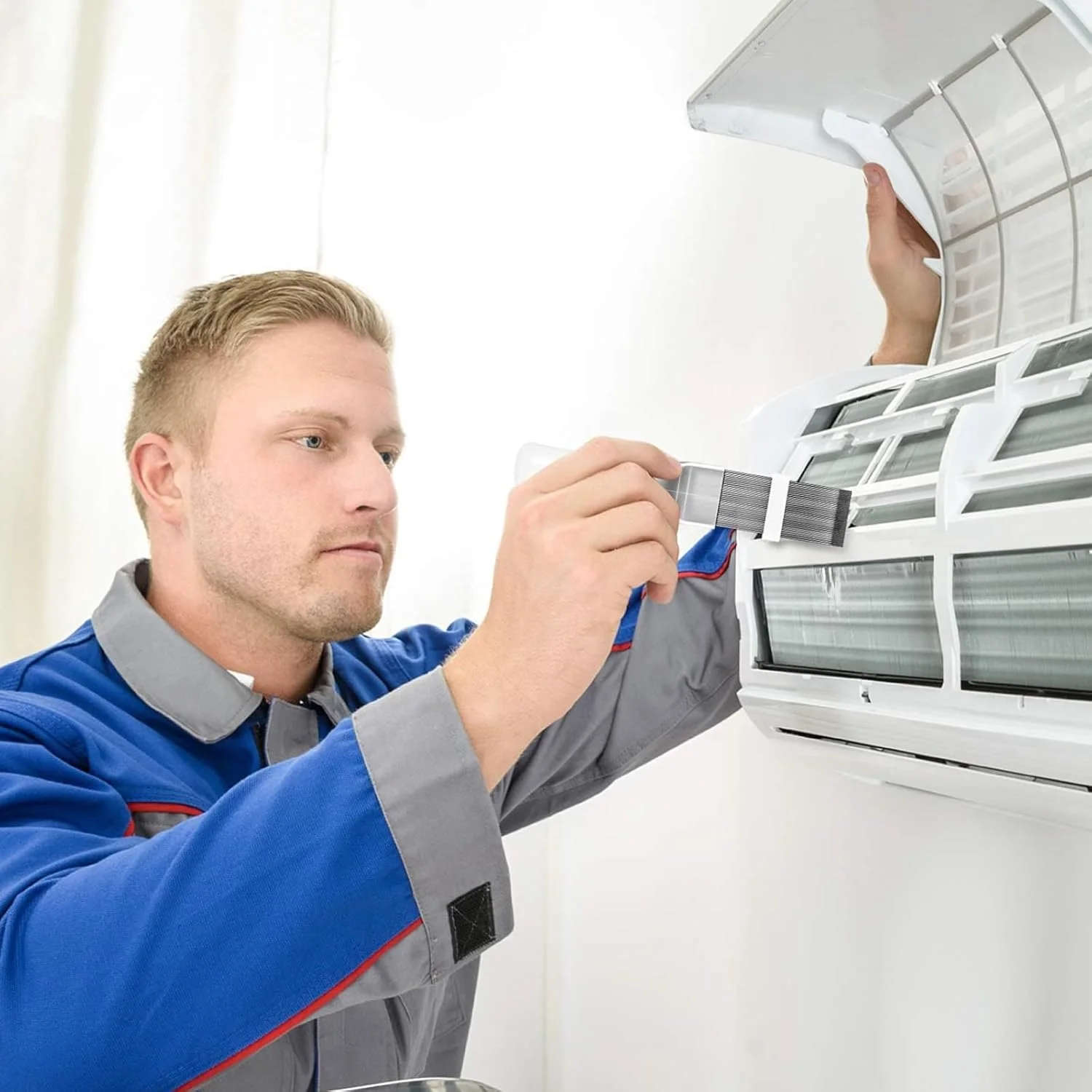 Гребень для ребра конденсатора кондиционера, щетка для чистки ребра Очиститель ребер кондиционера Чистящая щетка для чистки катушки холодильника, Cleanl