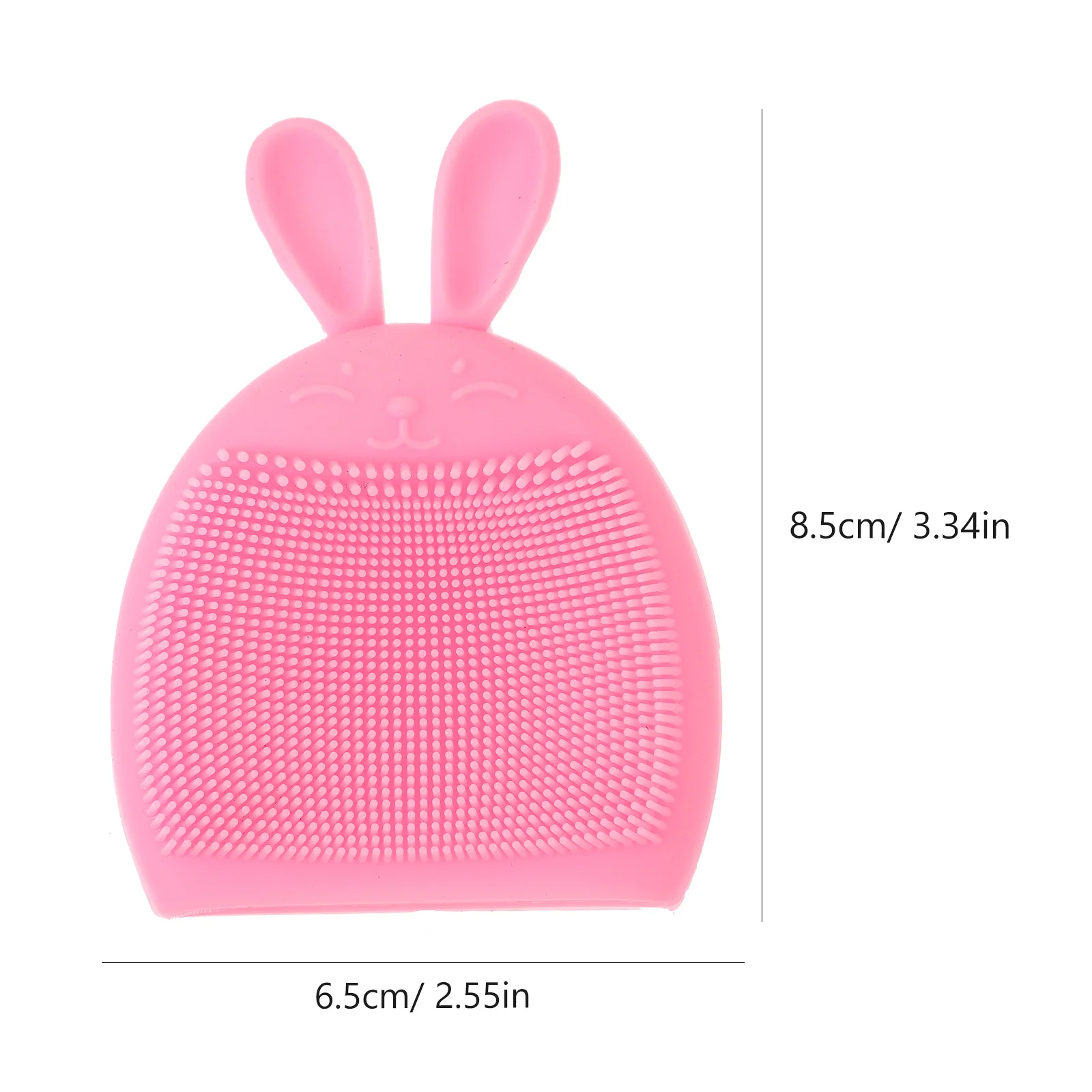 4Pcs Silicone Rabbit Face Scrubber Brush Set Gentle Exfoliating Soft Facial Cleanser Waterproof Face Massager for Delicate Skin