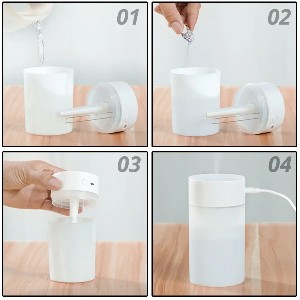 Portable Smart Humidifier for Home Car Oil USB Fresh Aroma Diffuser Mute Diffuser Machine Evaporative Humidifier