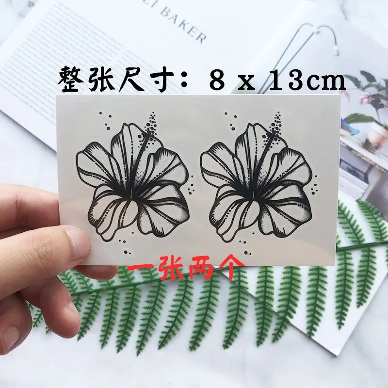 Sexy Temporary Tattoo Stickers Floral Tatto Flower Wrist Morning Glory Fake Tattoos for Women Tatoo Cute Art Carnival Festival