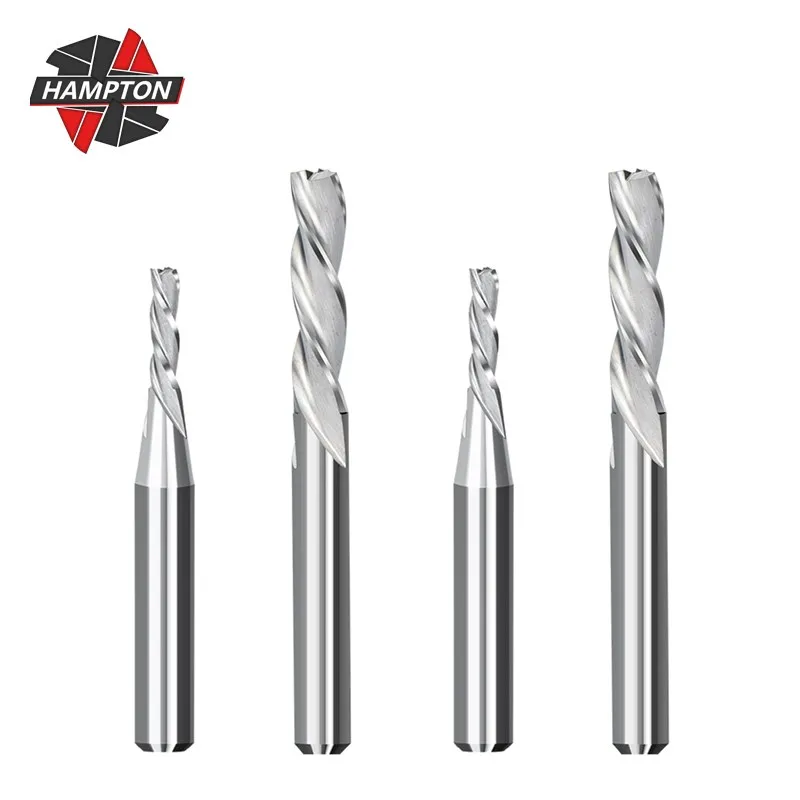 

HAMPTON Down Cut Router Bit 1/4 Shank 3 Flute Spiral Milling Cutter for Woodworking Carbide End Mill CNC Cutter