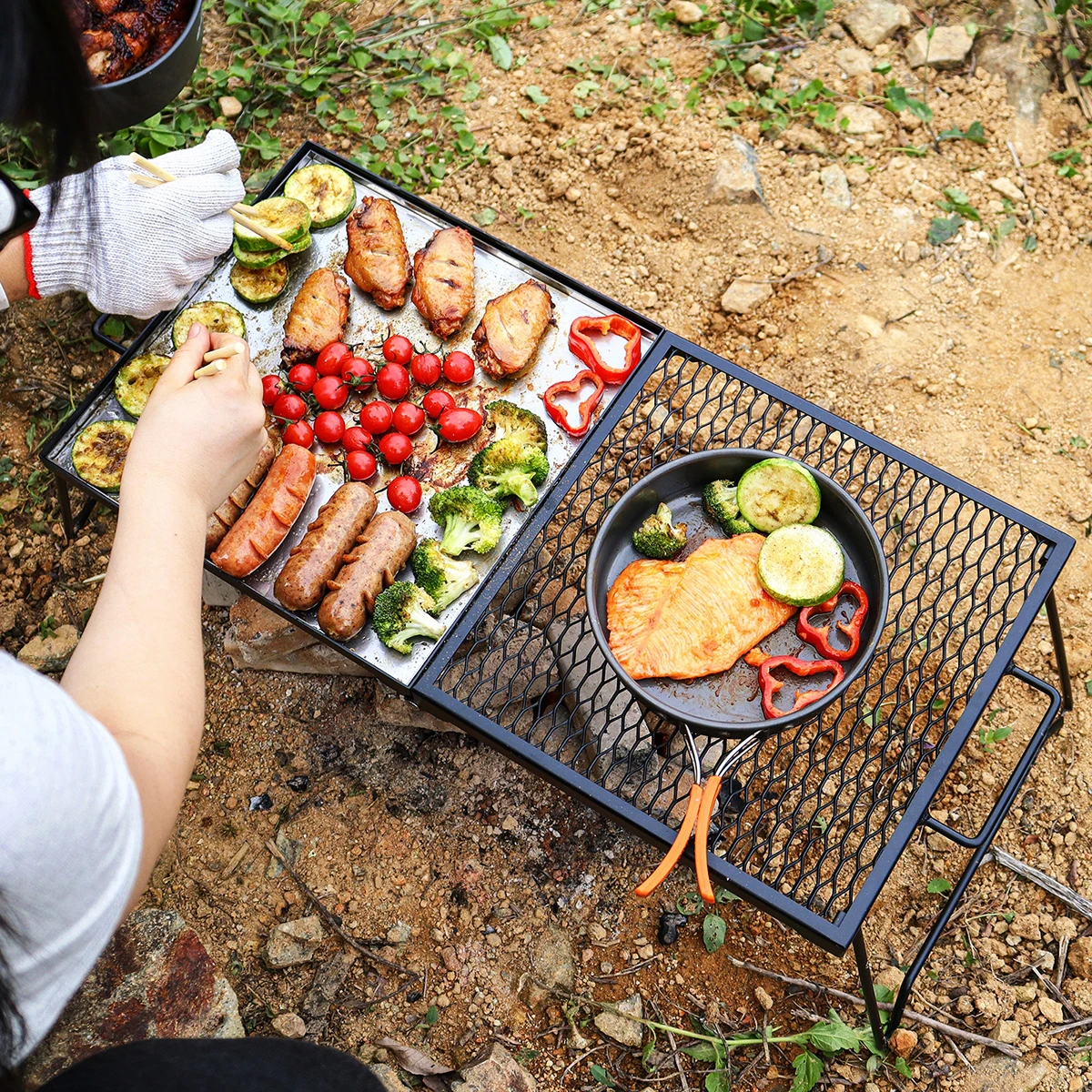 Portable Folding Campfire Gril - Camping Cooking Over Fire review and price