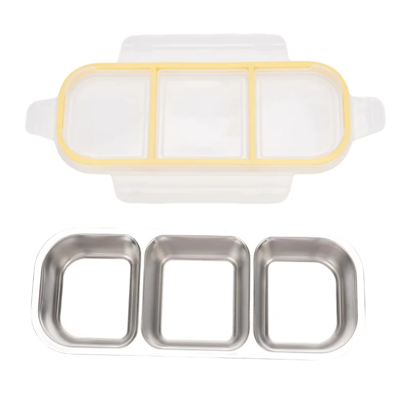 

Stainless Steel Lunch Box For Adultsl Multi Compartment Meal Prep Box For Outdoor Camping And Dieting Microwave Safe Travel