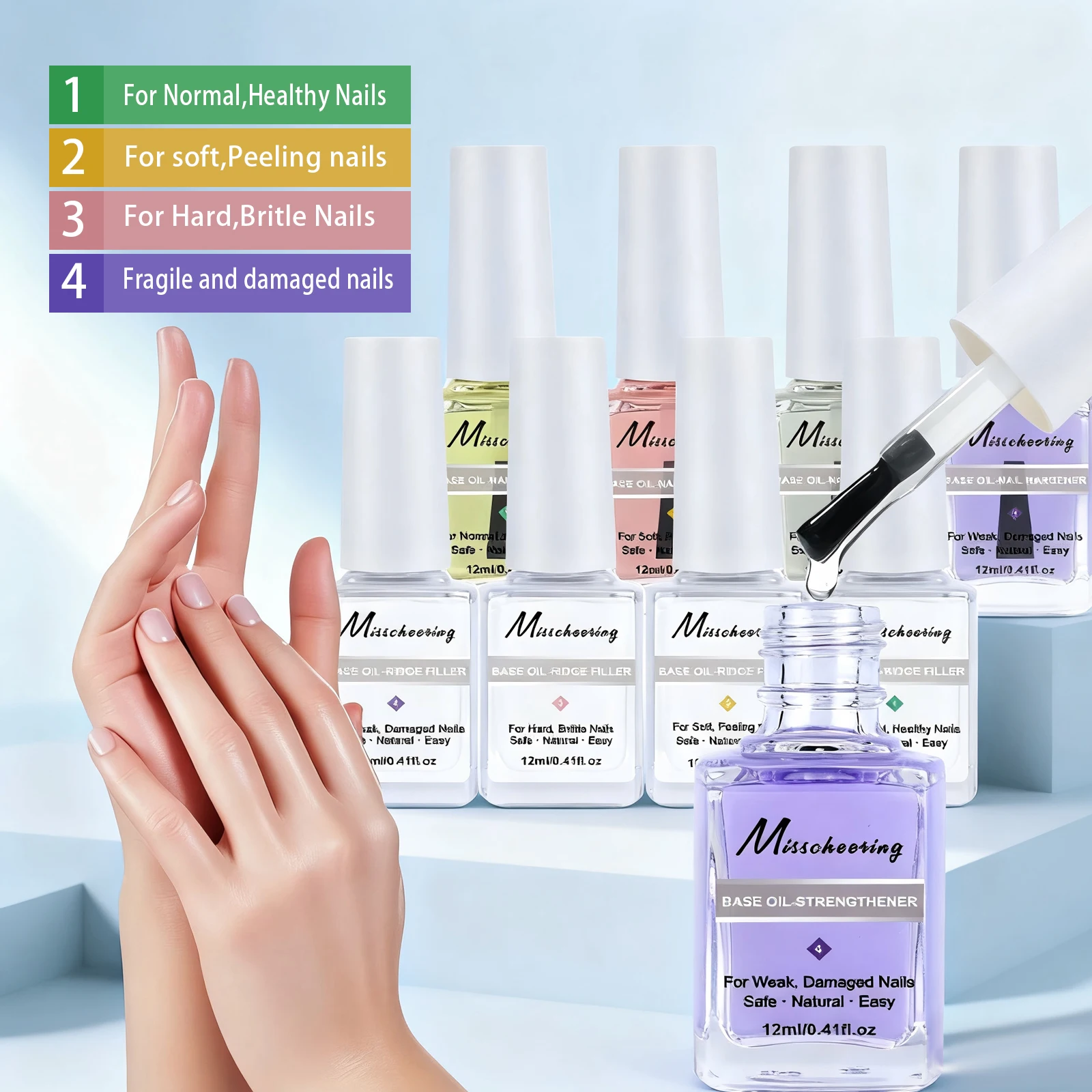 น้ำมันบำรุงเล็บสูตรเข้มข้น 12 มล. ใหม่ สำหรับการดูแลเล็บ ซ่อมแซมความเสียหาย บำรุงเล็บมือ อุปกรณ์ดูแลเล็บ น้ำมันบำรุงอเนกประสงค์