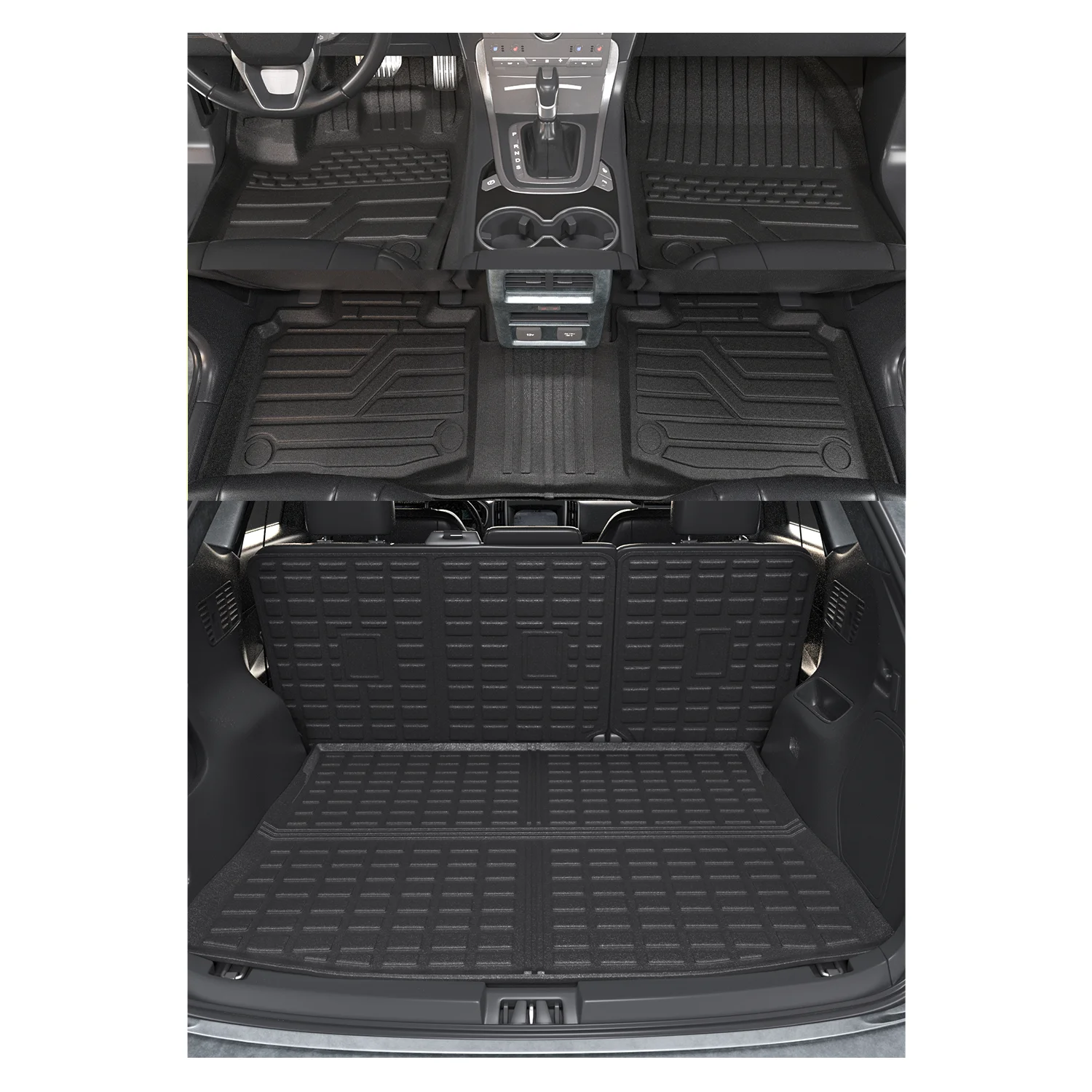 

Rear Backrest Mat Trunk Mat Floor Mat Compatible With 2015-2024 Edge Durable TPE Cargo Liner Trunk Liner