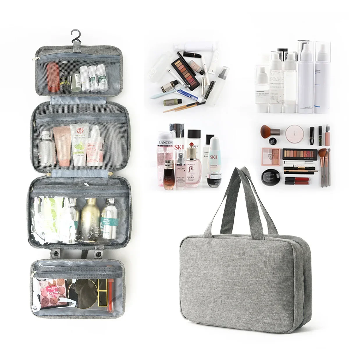 4fold Dry and Wet Separation Can Be Hung Portable Washing Home Makeup Storage Bag