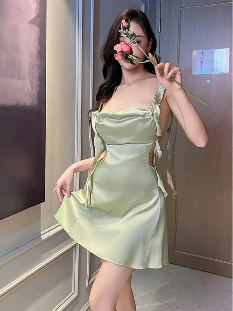 เซ็กซี่Pure Desireชุดผู้หญิงPure Desireหน้าอกPads SlimสวยBacklessลึกV SuspendersแขนกุดElegant M1TR