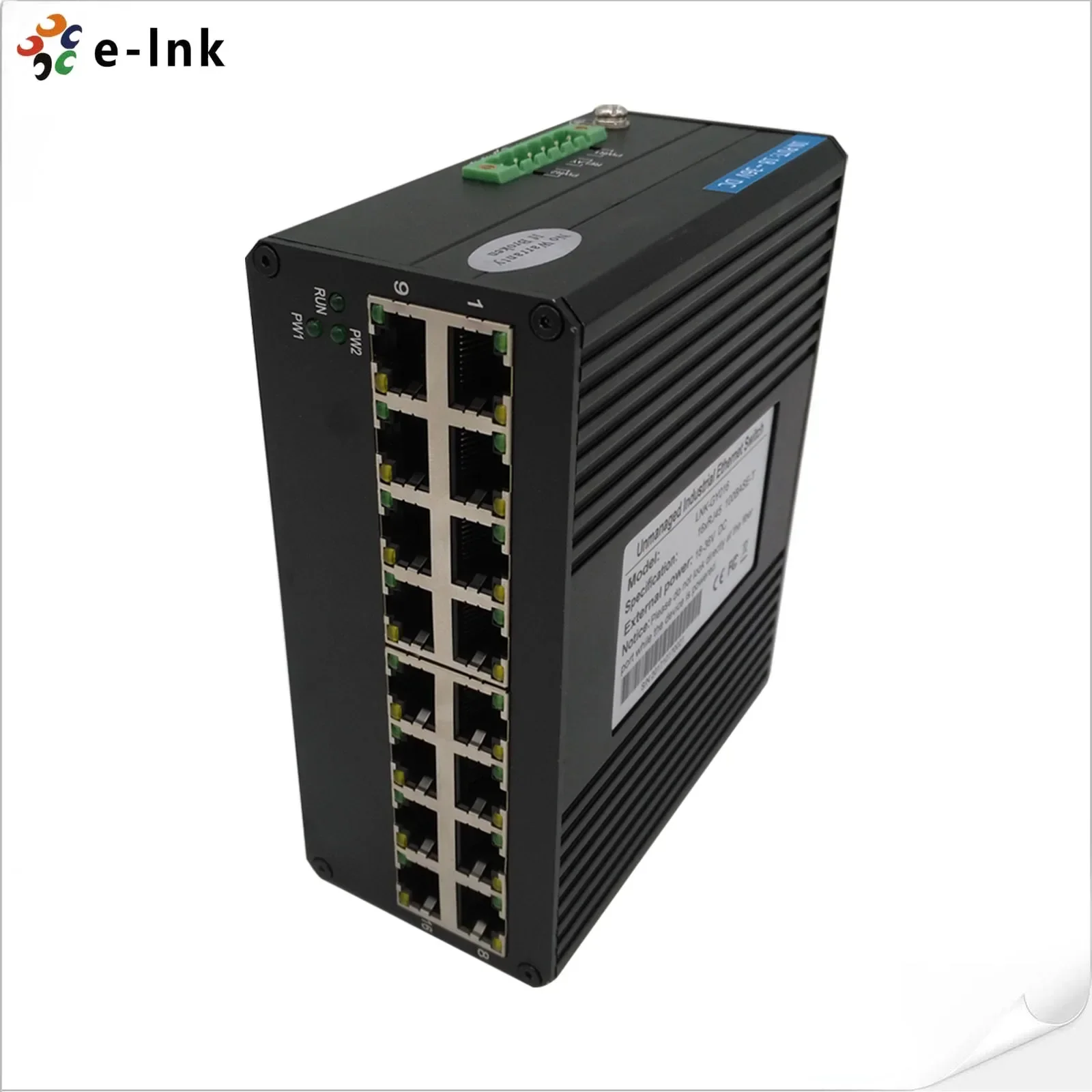 Неуправляемый промышленный 16-портовый промышленный коммутатор Fast Ethernet 10/100TX