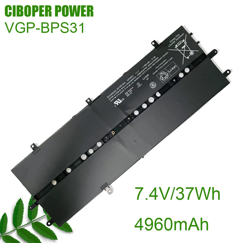 

CP Laptop Battery BPSC31 VGP-BPS31 7.4V/4960mAh/37Wh For VAIO SVD11 Duo11 SVD112A1ST SVD11215CDB SVD11215CKB SVD1121S2C 21Z9R