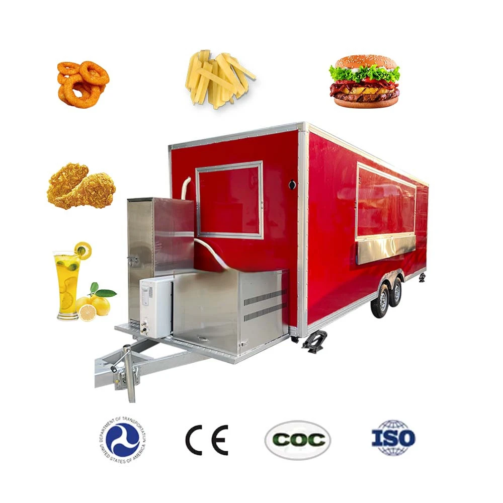 2024 Coffee Hot Dog Ice Food Trailers Purchase Fully Equipped Cart Mobile Food Trucks With Full Kitchen