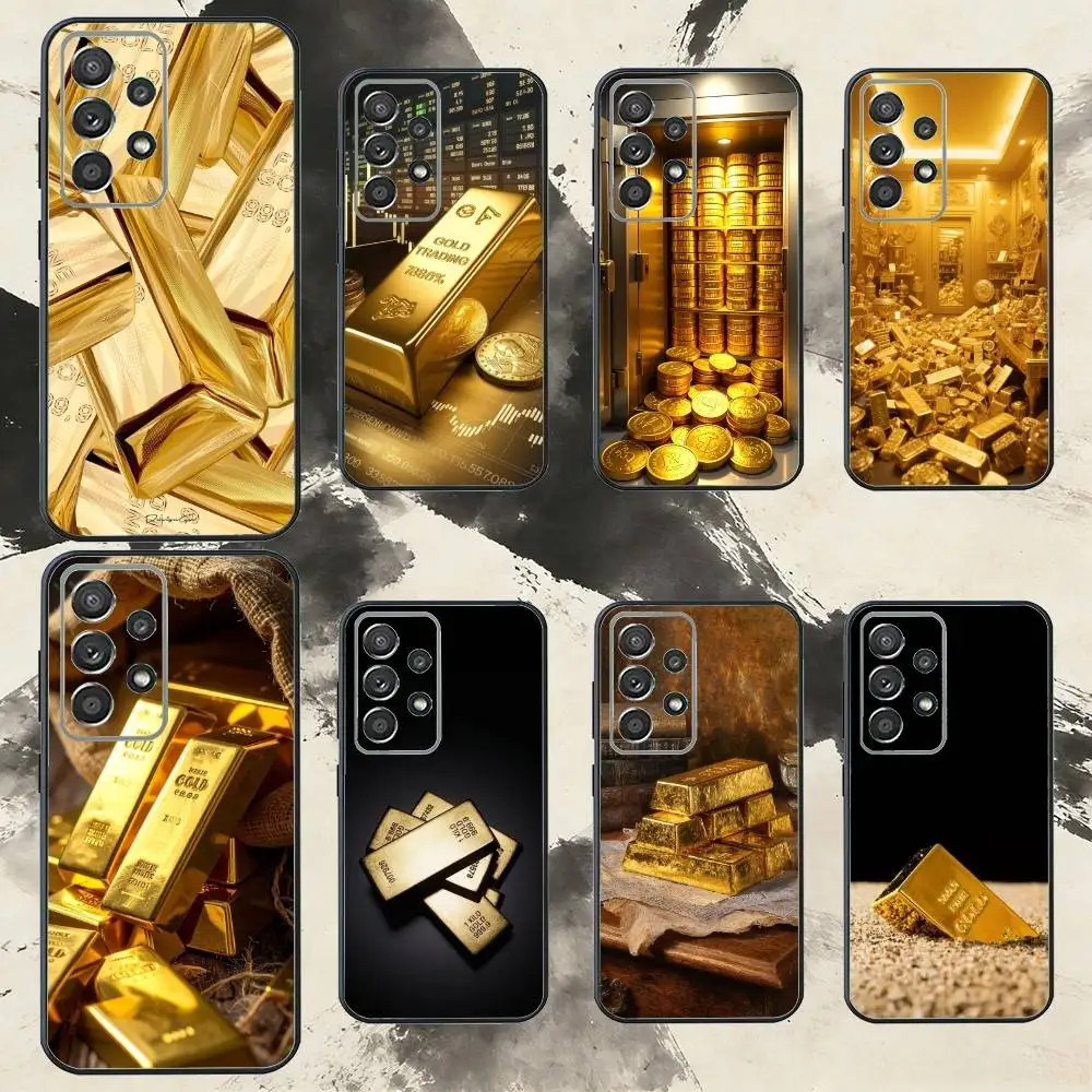 

C-Cool Gold Art Phone Case For Samsung S25,S24,S21,S22,S23,S30,Ultra,S20,Plus,Fe,Note,10,9,5G Black Cover