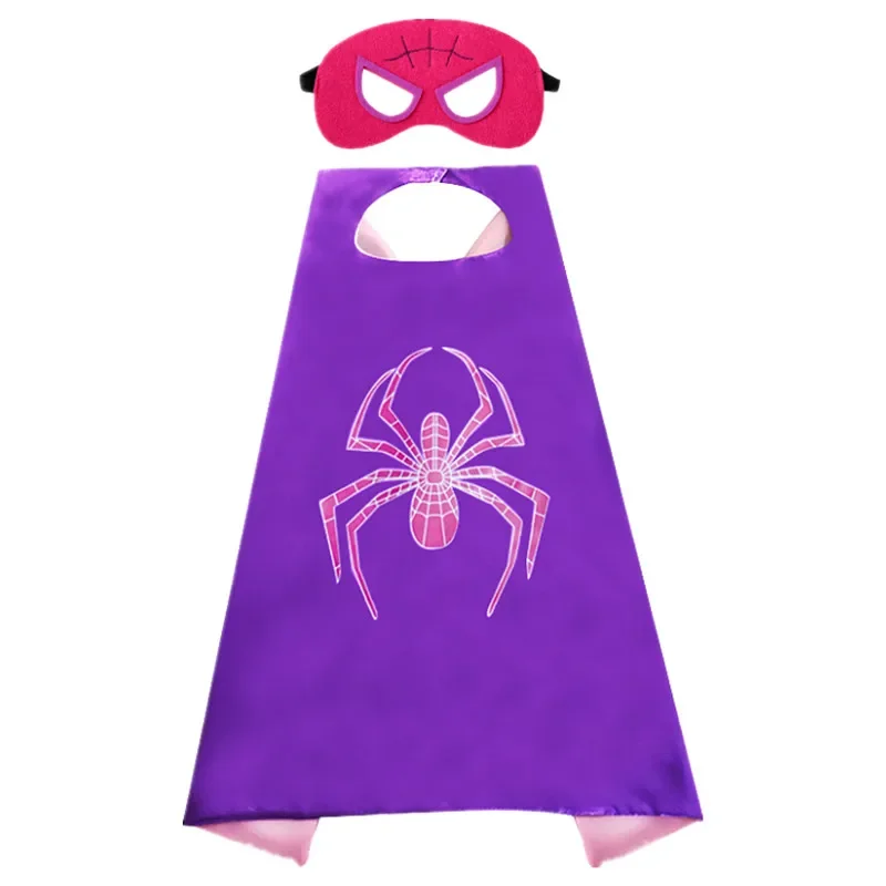 Kleur Kindermantel Superheld Spider Mantel Iron Man Afdrukken Kinderen Cape Jongens Meisjes Captain America Cape Kerstcadeau Halloween