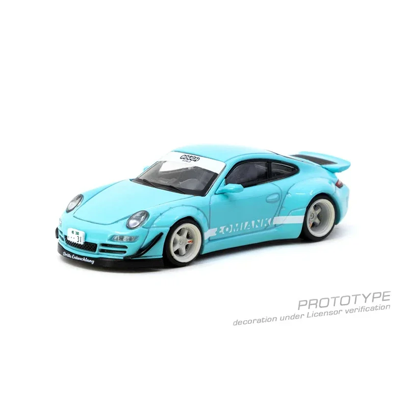 โมเดลรถยนต์ Tarmac Works 1:64 RWB 997 Lomianki สีน้ำเงิน ทำจากโลหะผสม