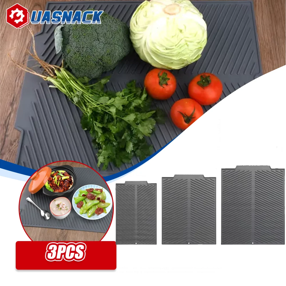 

Kitchen Dish Drainer Tableware Teacup Waterproof Mat Non-slip Safety Mat for Vegetable and Fruit Placement Use When Cooking