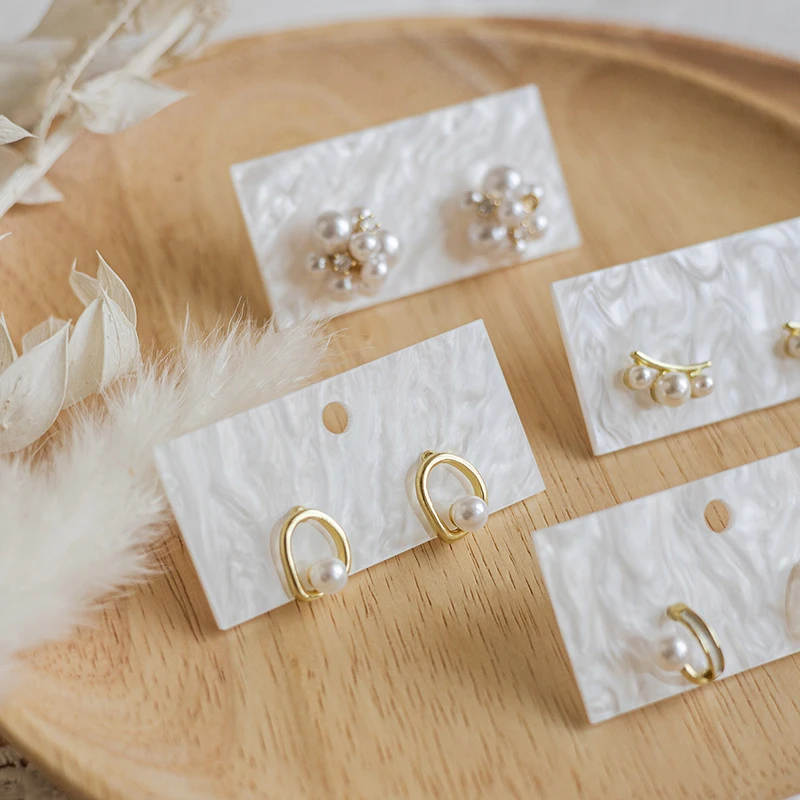 Wholesale Simple Earrings Display Board Ear Stud Holder Jewelry Acrylic Cards Wholesale Multi Size Earring Organizer