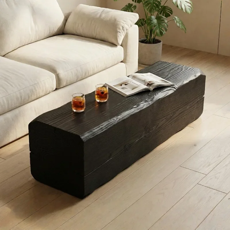 Japanese log color small coffee table solid wood flowertable Chinese style rest round stool B & B hotel sofa stump cornertable