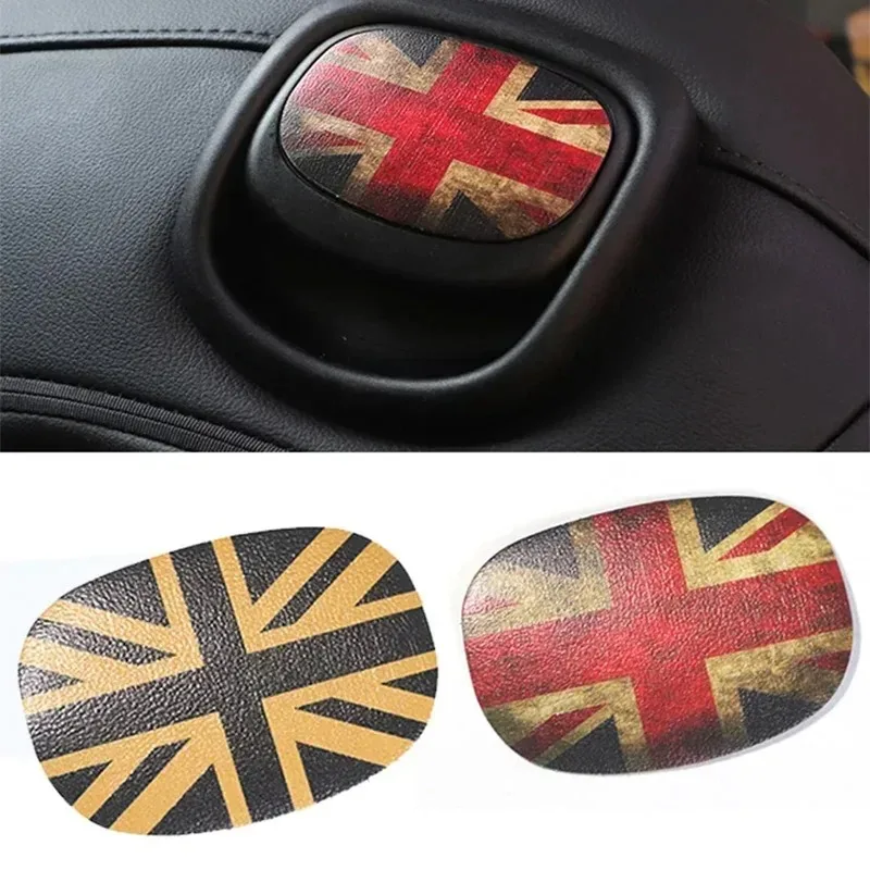 2Pcs/Set Rear Seat Handle Leather Sticker For Mini Cooper F56 F57 R55 R56 R57 R58 R59 R61 Decals Cover Car Interior Stickers