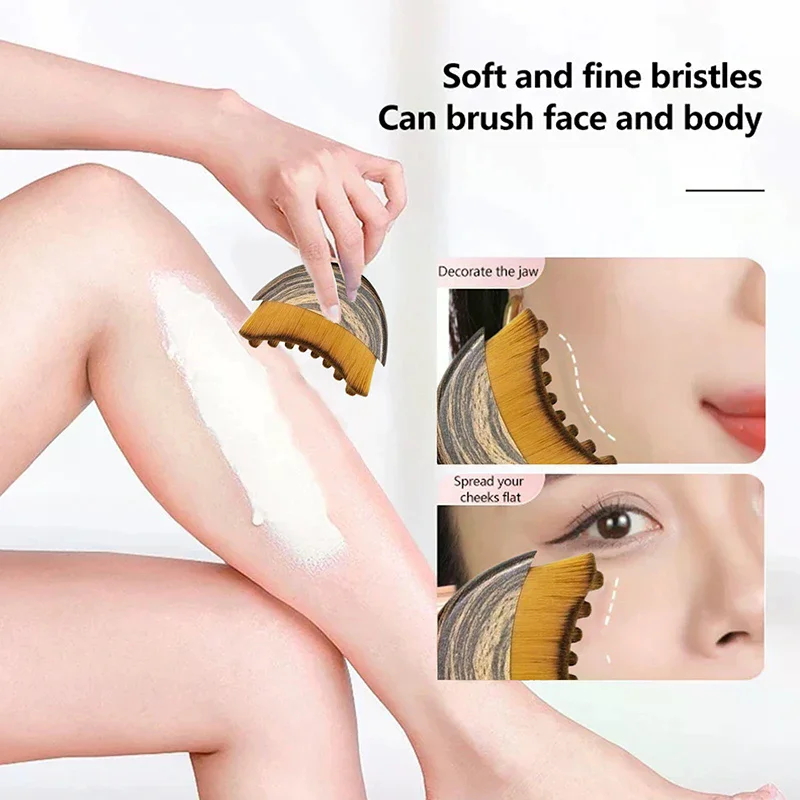 Portable Lymphatic Contour Face Brush Multi-function Brushing Face Brush Lymphatic Drainage Massager For Chin Sculpting Tool