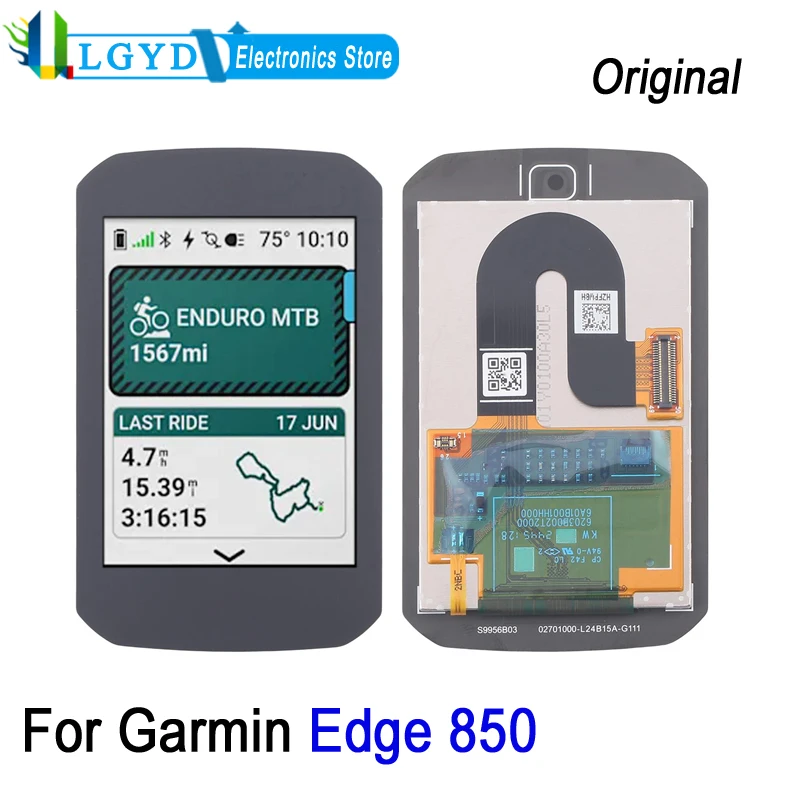 

2.7" LCD Screen For Garmin Edge 850, LCD Display Repair Replacement Spare Part