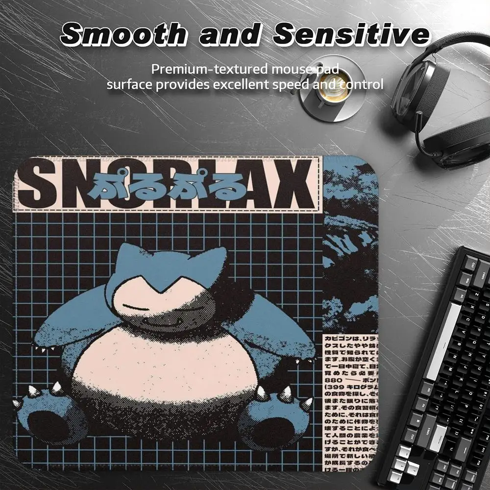 

S-SNORLAXS Mouse Pad Small Desk Pad Desktop Computer Keyboard Wireless Mouse Boy Gift For Play Games Coasters
