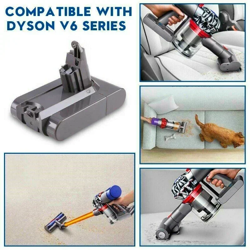 Литиевая батарея 21,6 В, 12800 мАч для Dyson V6 DC62 DC58 DC59 SV09 SV07 SV03 SV05 DC74 965874-02 V6, пушистый триггер для животных
