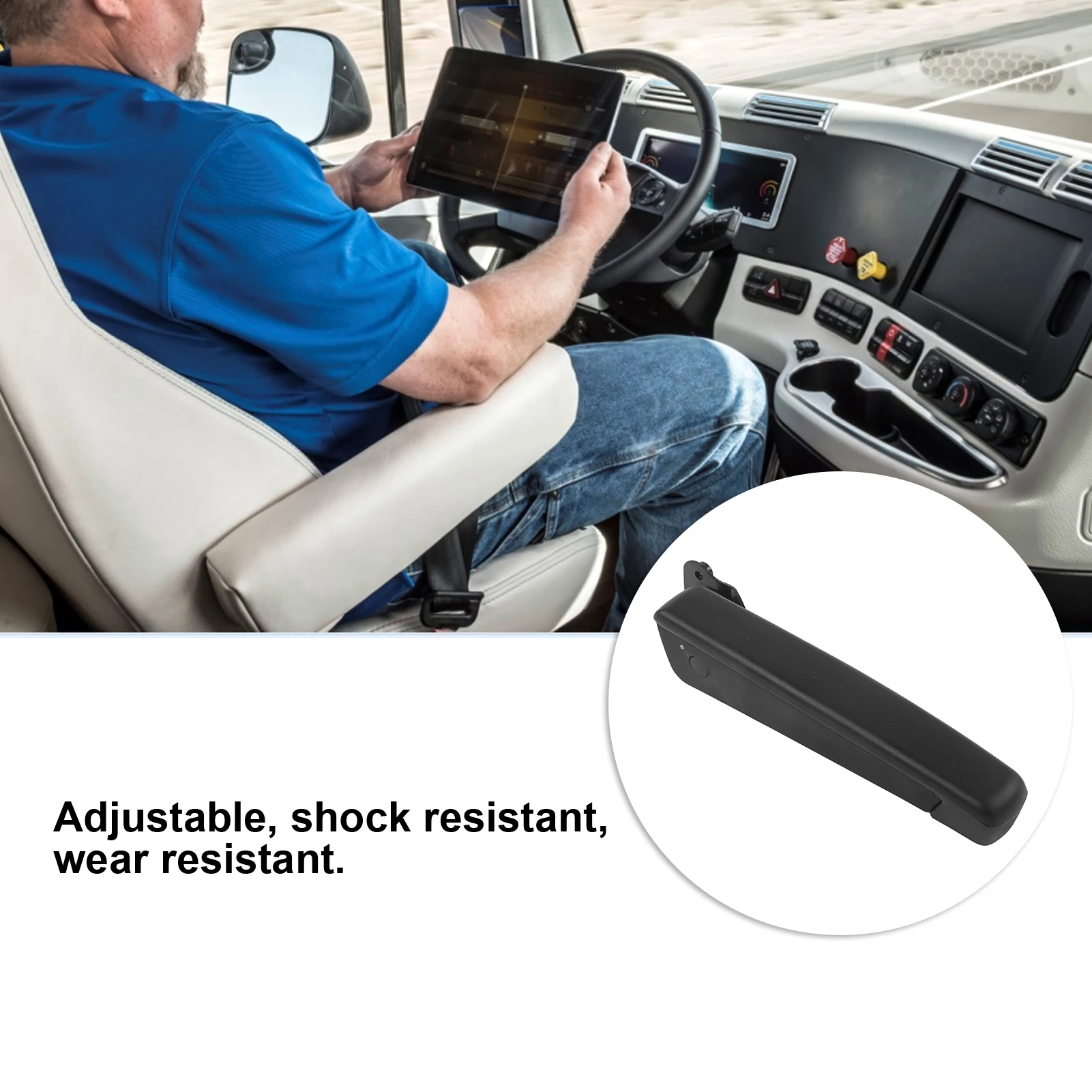 

Auto Parts Car Seat Arm Rest Car Seat Armrest Adjustable 0‑120° Range Black Right Hand Arm Rest Replacement for Motorhome