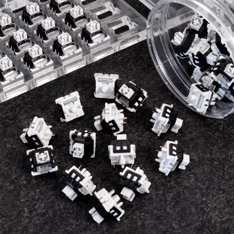 LEOBOG Graywood V4 Switch Linear POM HIFI Switches For Custom Mechanical Keyboard Gaming Kit 5Pins With Light Guide Column GMK67