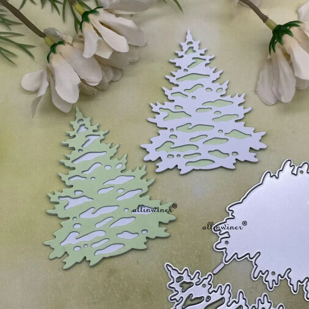 شجرة عيد الميلاد الديكور المعادن قطع يموت الإستنسل DIY بها بنفسك سكرابوكينغ الزخرفية النقش الحرفية يموت قطع قالب