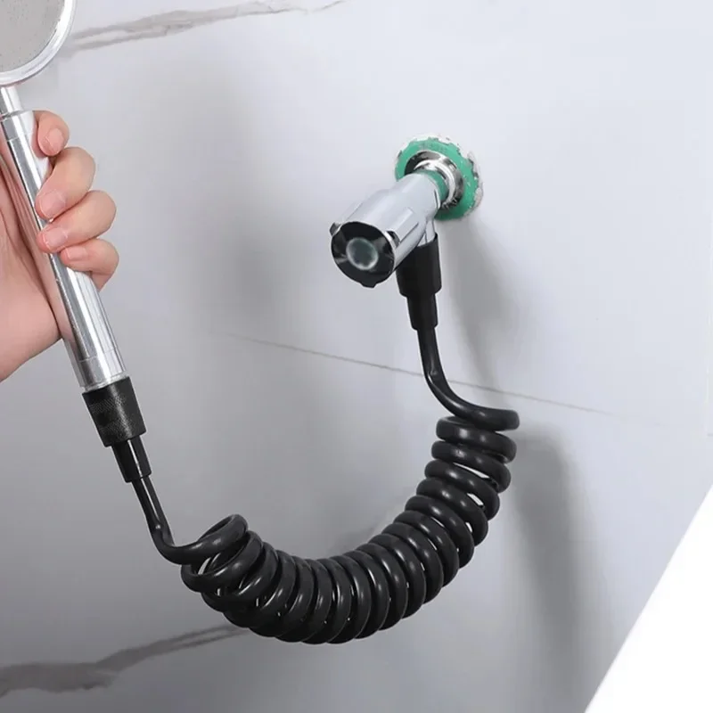 Retractable Shower Spring Hose Bathroom Spring Phone Cord Retractable Shower Head Hose Connecting Pipe Accessories