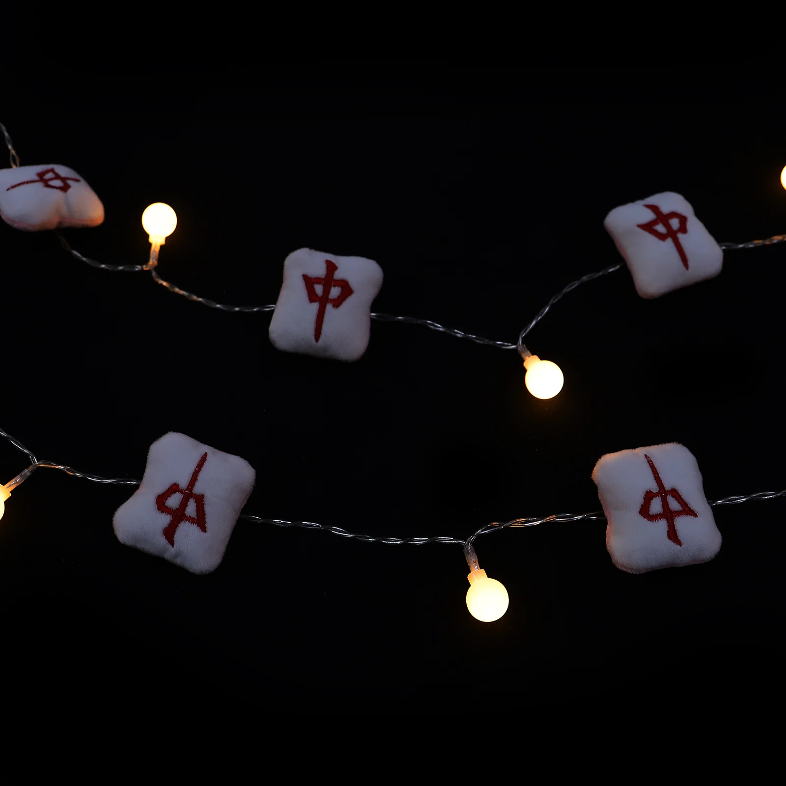 تعمل سلسلة جونغ الضوء الأحمر ديكور الحفلات تأثير الإضاءة الحساسة أضواء سلسلة النحاس أجواء حية #4