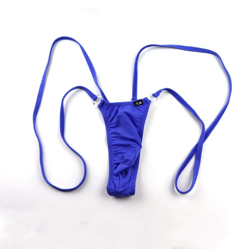Men O‑Ring Harness G‑String Thong Underwear Suspender Style Silky Breathable Sexy T‑Back Panties For Male