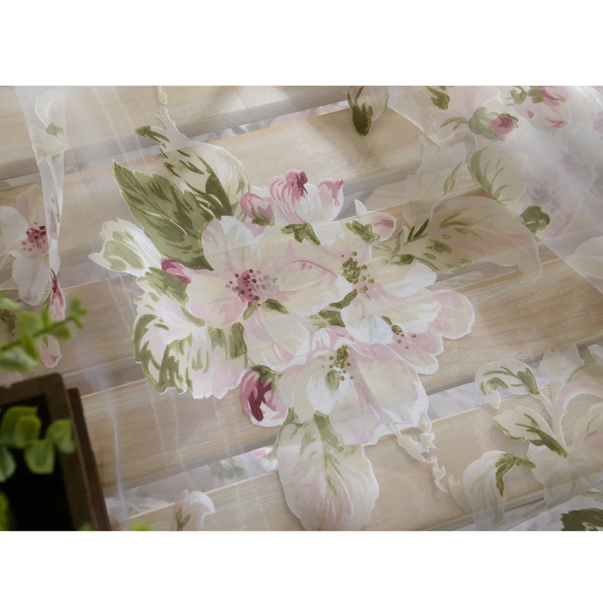 زهرة الأوركيد الوردي شير الستائر قسط البوليستر نافذة الستار غرفة المعيشة الستائر الزخرفية الستارة نافذة الستار #6