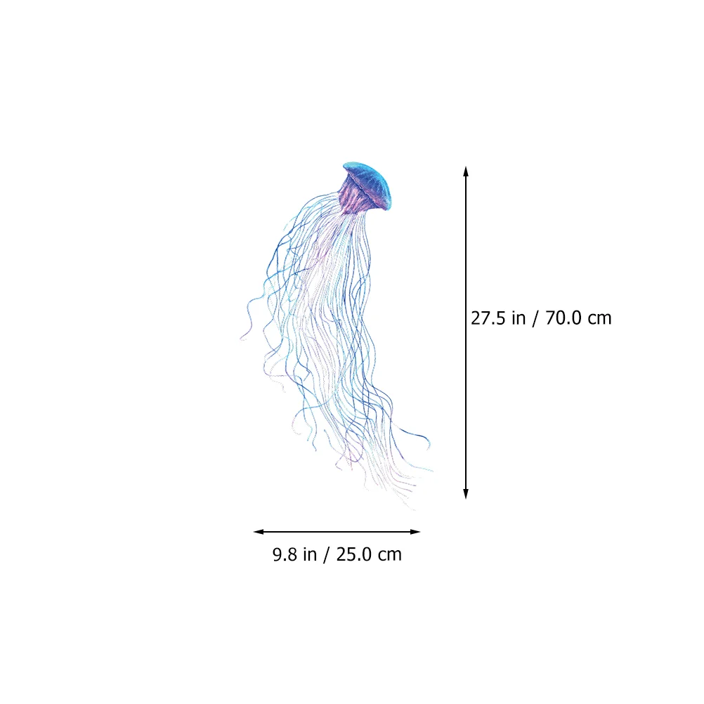 Adesivo meduse sottomarine Decalcomanie murali fai da te Decor Adesivi rimovibili Carino impermeabile