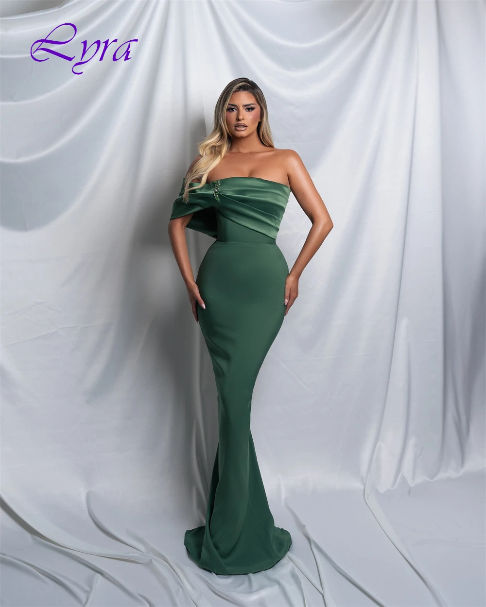 Vestido de noche elegante personalizado con un hombro y jersey de temperamento, vestidos para ocasiones especiales y delicados vestidos de fiesta de sirena