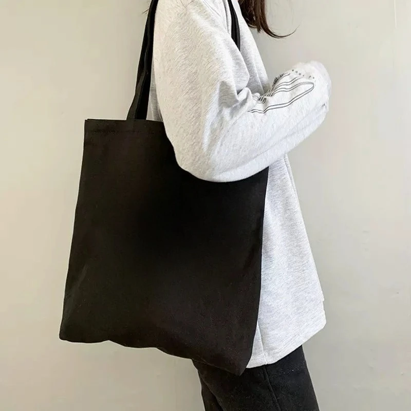 1pc Have A Mice Day Print Opossum Pattern Tote Bag Funny Animal Duck Hedgehog Canvas Shoulder Bag Travel Commute Women Handbags