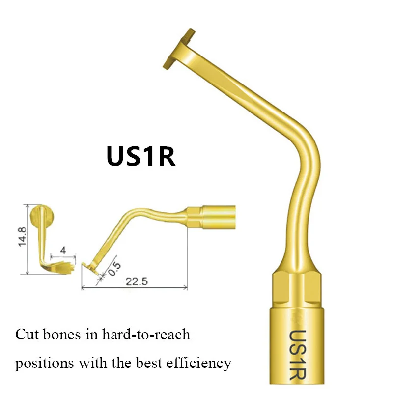 VVDental Piezosurgery Ultrasonic Dental Surgery Tip Kit for Woodpecker Mectron Ultrasurgery Bone Cutter Piezotome Unit Handpiece