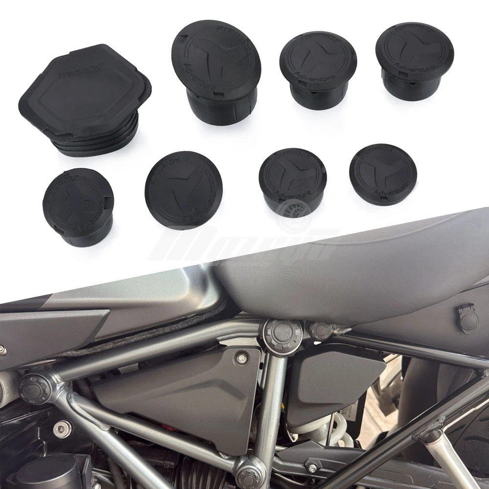 

For BMW R1300GS R1300 R 1300 GS Adventure ADV 2023 2024 2025 Motorcycle Frame Hole Cover Caps Plug Decorative Frame End Cap Sets