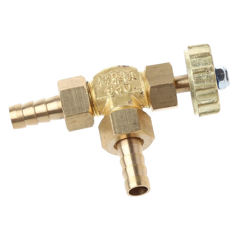 Aguja latón codo F92C para válvula 8 mm Propano Butano Gas Ajuste gas Espigota púas 1