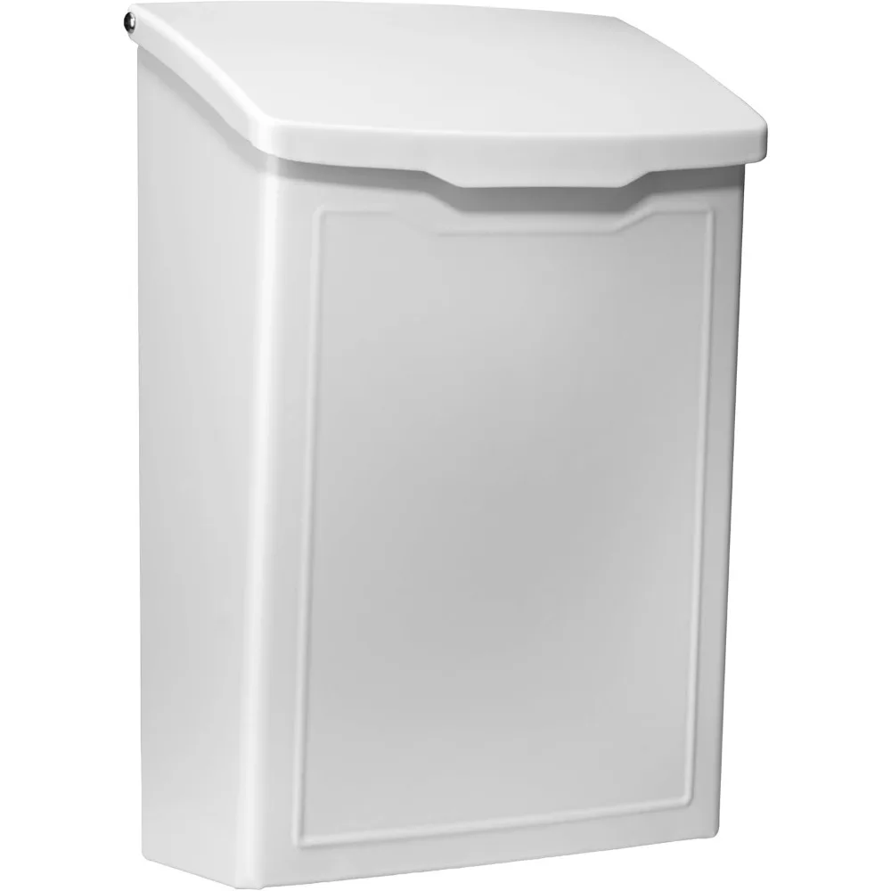 

White Marina Wall Mount Mailbox, Small Size for Easy Installation and Corrosion Resistance