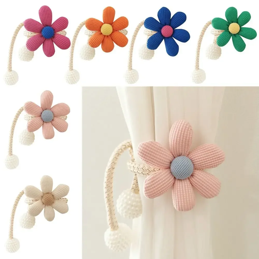 

1PC Cute Magnetic Buckle Curtain Buckle Clip Flower Shape Pearl clasp Curtain Tieback Curtain Holders Kids Room