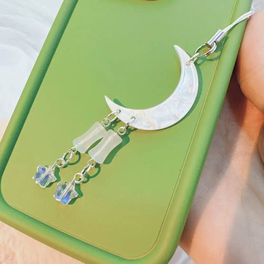 Acrylic Moon Star Phone Charms Rabbit DIY Handmade Cloud Phone Chains Anti-Lost Trinket Mid-Autumn Festival Mobile Strap