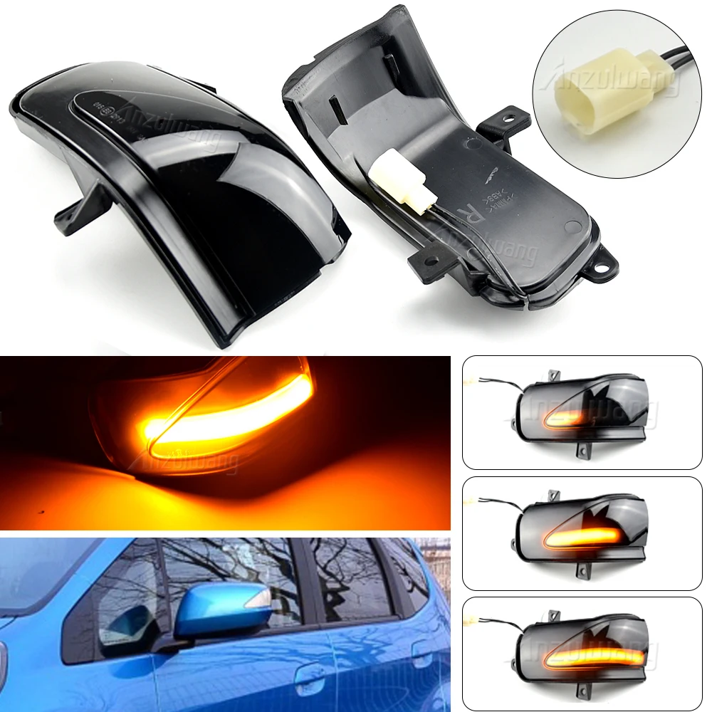 2Pcs LED Dynamic Turn Signal Light Fit for 2009-2013 Honda Fit Hatchback,Honda Jazz Hatchback GE Rear Mirror Indicator Blinker