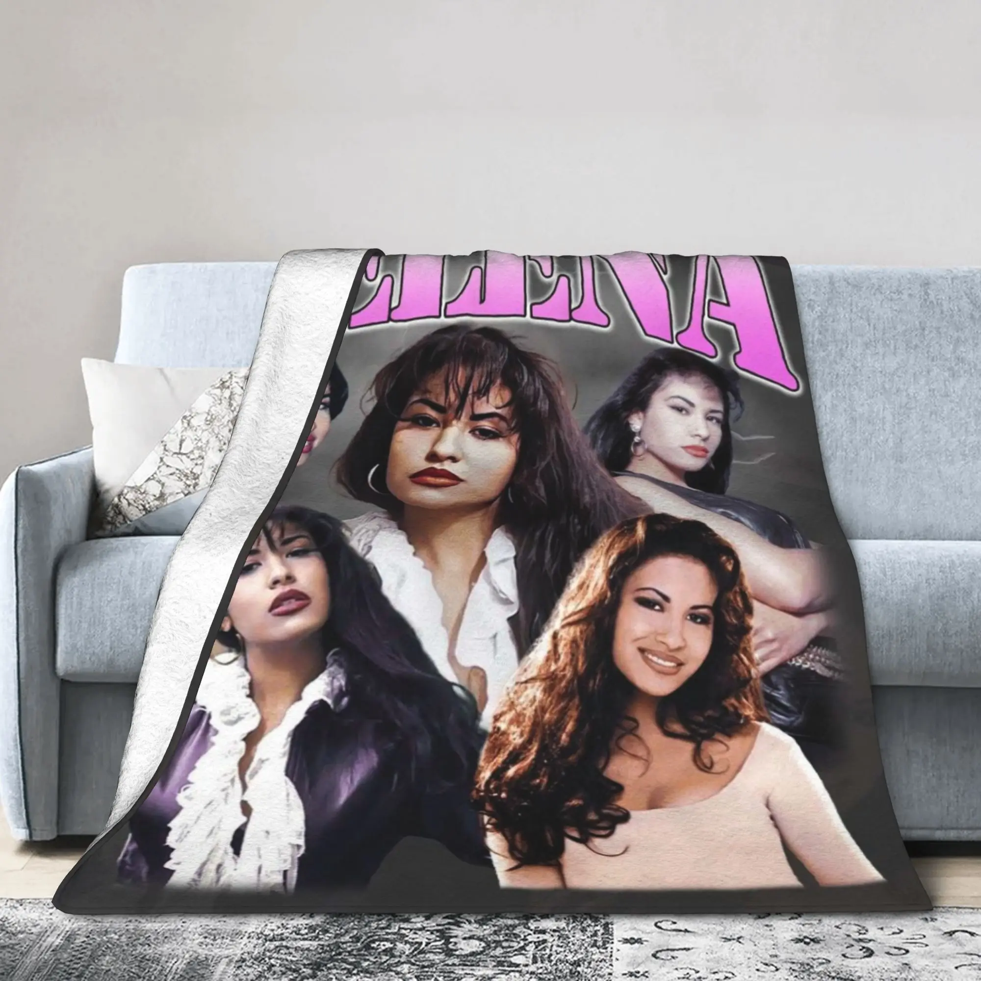 سيلينا كوينتانيلا بطانية المرجان الصوف أفخم الربيع/الخريف الدافئة رمي البطانيات للفراش في الهواء الطلق أفخم رقيقة لحاف #2