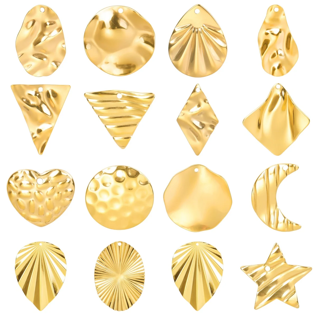 

Brief Fashion Liquid State Irregular Geometry Folds Water Ripple Flow Design Pendant Droplet Elliptical Star Rhombus Diy Jewelry