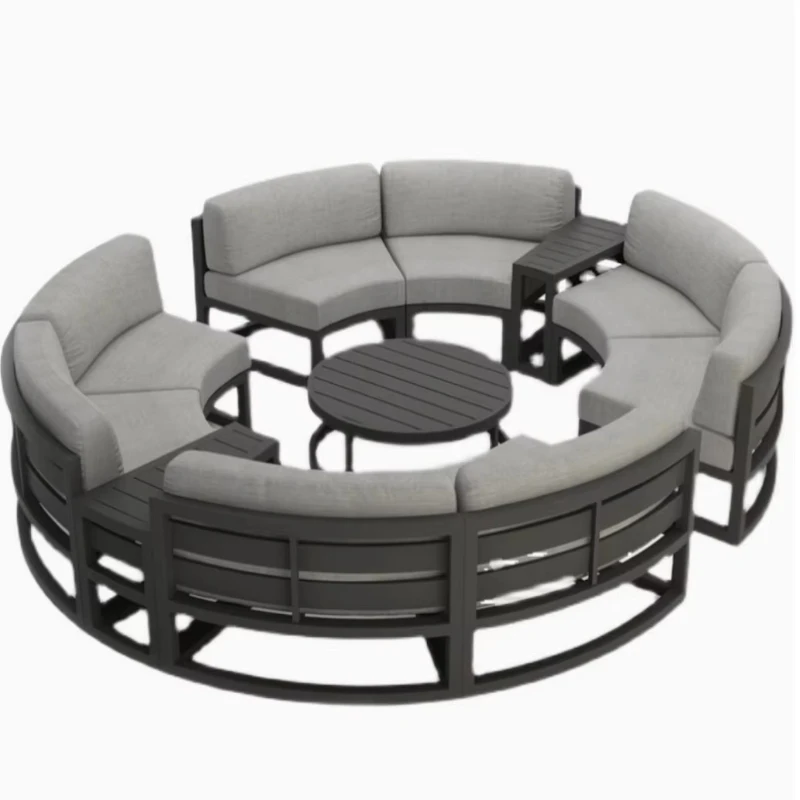 

Aluminum Outdoor Furniture Round Sofa Set Metal Sofa Set