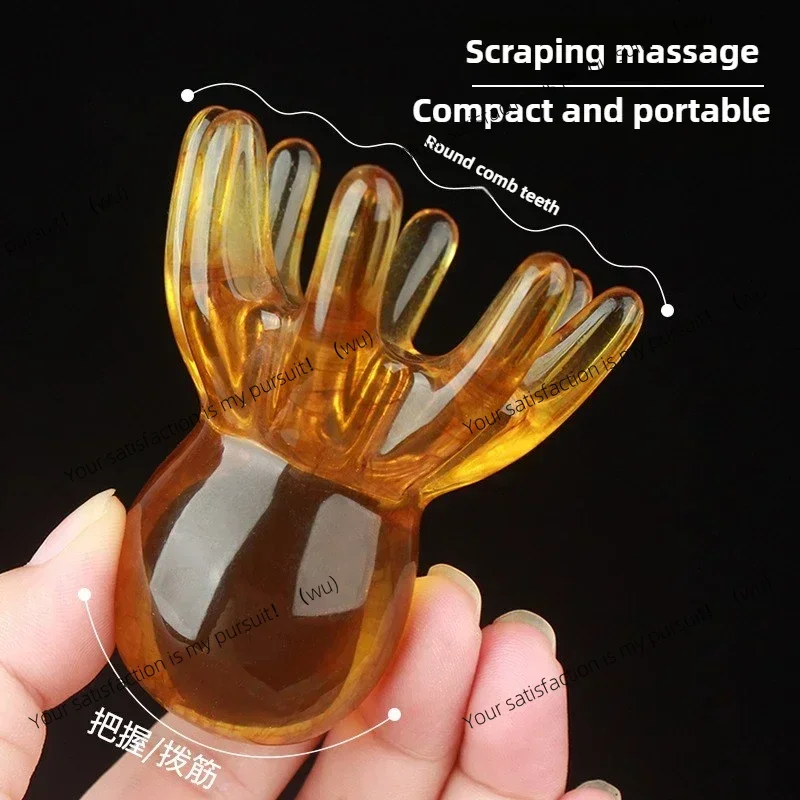 ZOCI-Resin Octopus Massage Comb Hair Meridian Scrape Scalp Massage, Fatigue Relief