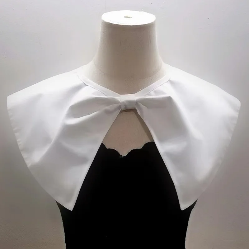 

New Large Detachable Collar For Women Decorative Shawl Versatile Skirt Collar Bow Big Lapel